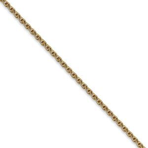 1.75mm, 14k Yellow Gold, Solid Parisian Wheat Chain Necklace, 16 Inch